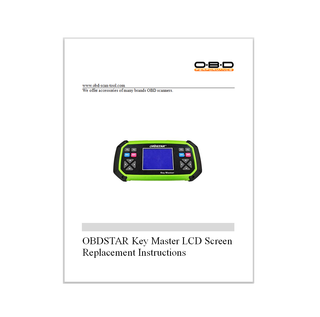 LCD Screen Display Replacement for OBDSTAR Key Master Programmer